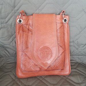 Moroccan Orange Leather Purse